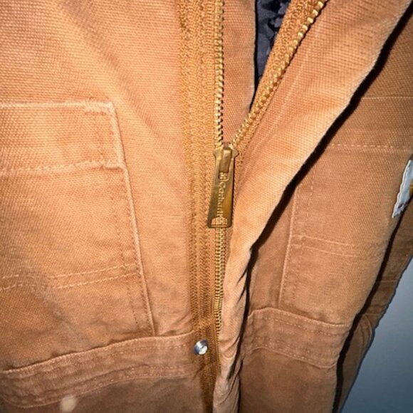 Carhartt Duck Canvas Insulated Overalls Women 8X32 Quilted Lining - Picture 4 of 9